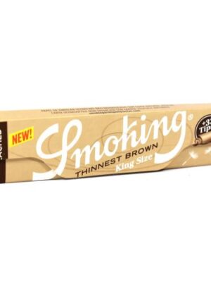 Smoking King Size Thinnest Brown + Tips - Unidade