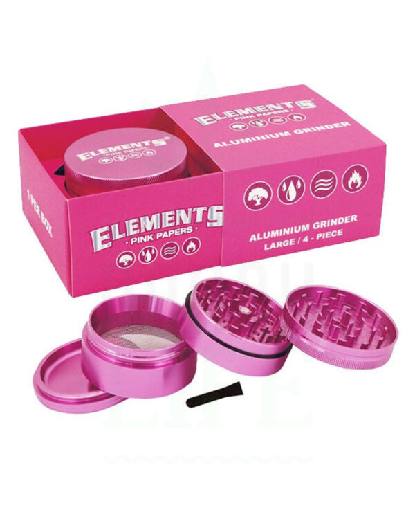 Elements-aluminium_grinder_pink_front_large-open.jpg Grinder Metálico Elements Pink