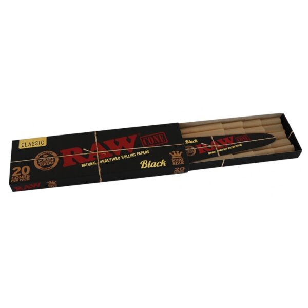 Cones Raw Black King Size (20uni) - Unidade