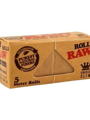 RolosRAWKingSizeSlim5munidade.jpg Rolos RAW King Size Classic Slim 5 metros - Caixa Completa (24 rolos)