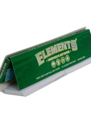 connoisseur-unrefinded-rolling-papers-tip-elements_1.jpg Elements King Size Green Connoisseur - Caixa Completa (24 Livros)