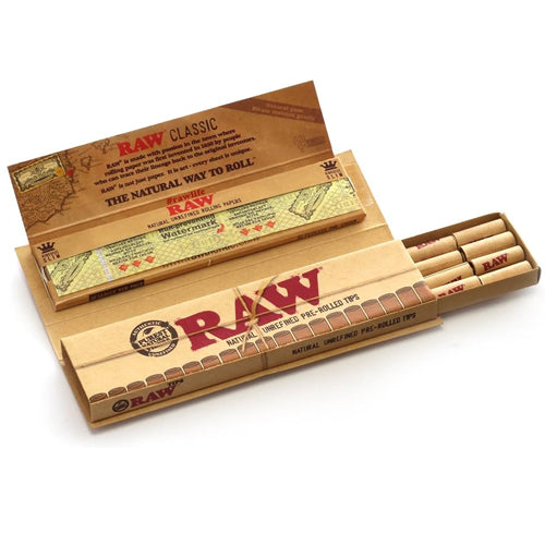 RAW King Size Connoisseur + Pré-rolled Tips - Unidade