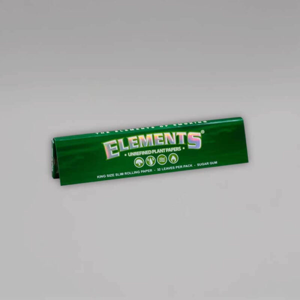 elements-green-king-size-longpapes.jpg Elements King Size Slim Green - Caixa Completa (50 Livros)