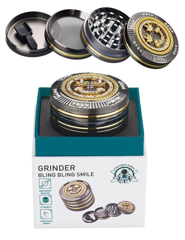 rn-image_picker_lib_temp_66dfe830-a430-4a6c-93af-ae19a948c06d.jpg Grinder Champ High Bling Bling - Cannabis Leaf