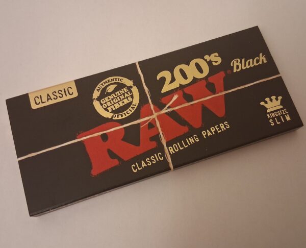 RAW King Size Black Slim 200's - Unidade